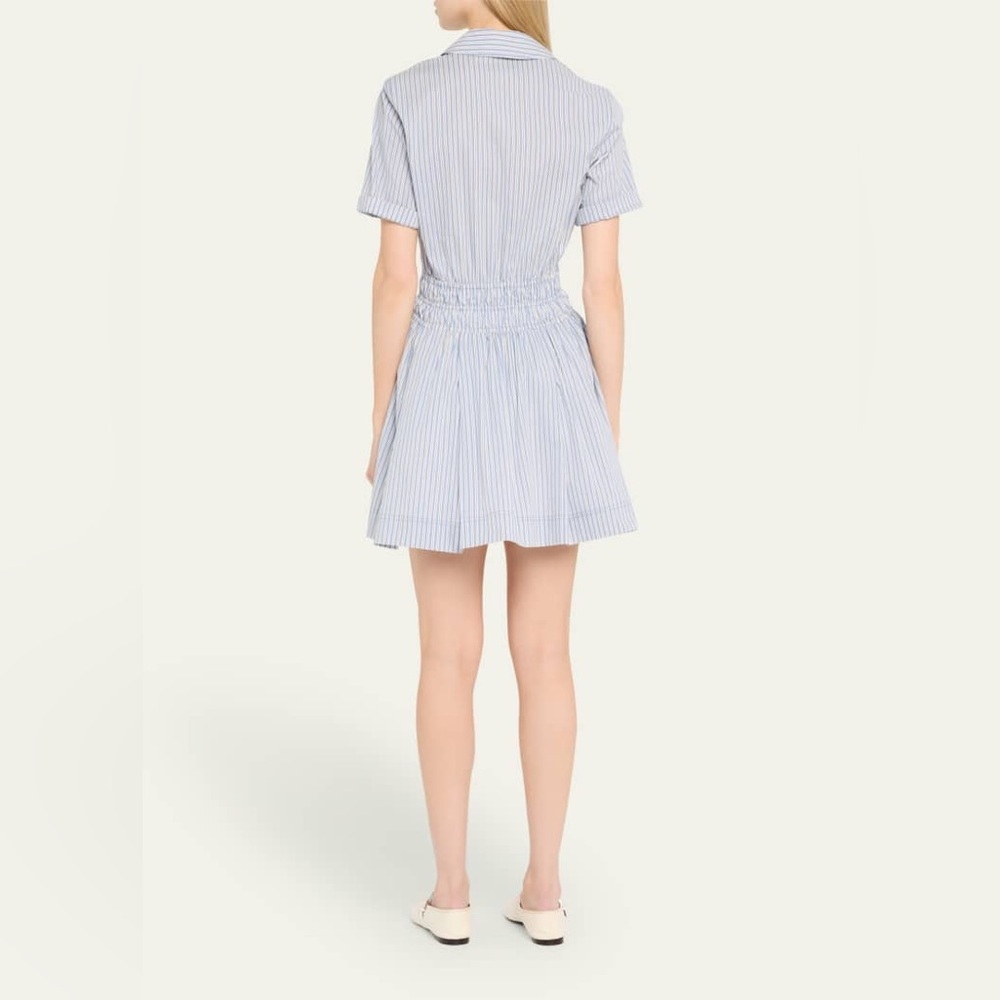 Veronica Beard Light Blue Striped Mini Dress - Picture 4 of 11